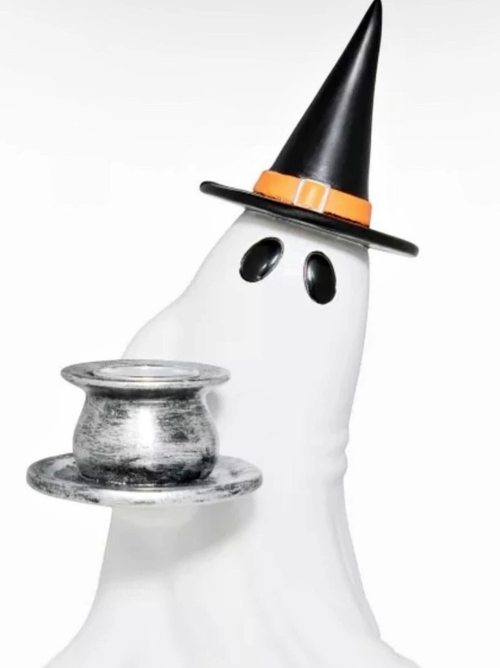 Ghost Witch Hat Candle Holder Halloween Decor